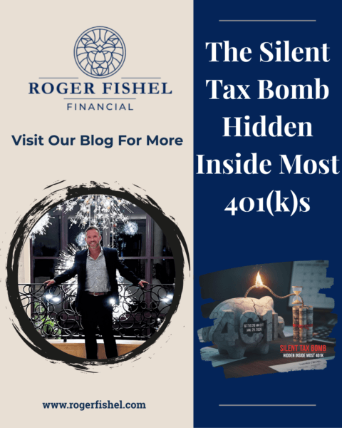 Financial advisor in Florida standing in front of retirement themed imagery illustrating the hidden tax risks inside most 401k retirement plans