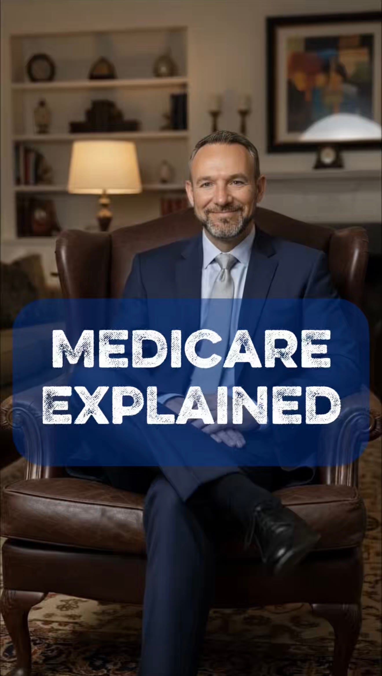 Roger Fishel sitting in a chair in Orlando, Florida, preparing to record a video explaining the difference between Medicare Parts A, B, C, and D to help retirees avoid overpaying.