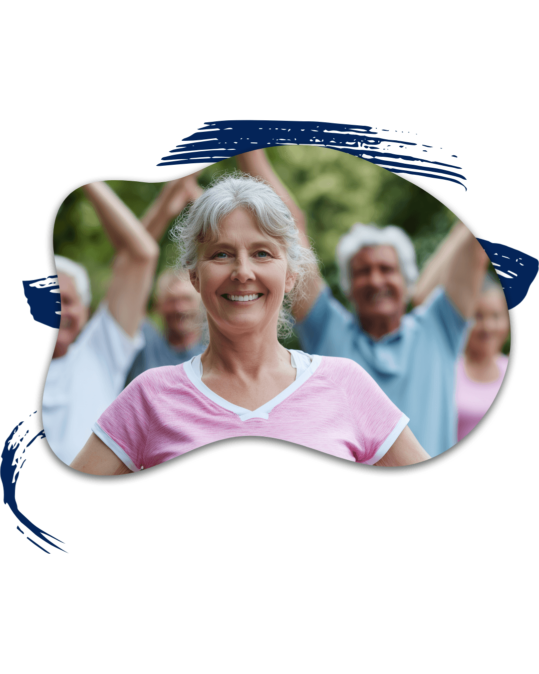 Active retirees exercising outdoors representing healthy retirement and healthcare planning clients in Florida and Orlando