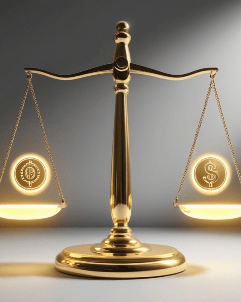 Balanced scales comparing Medicare Supplement and Medicare Advantage plans in Orlando Florida